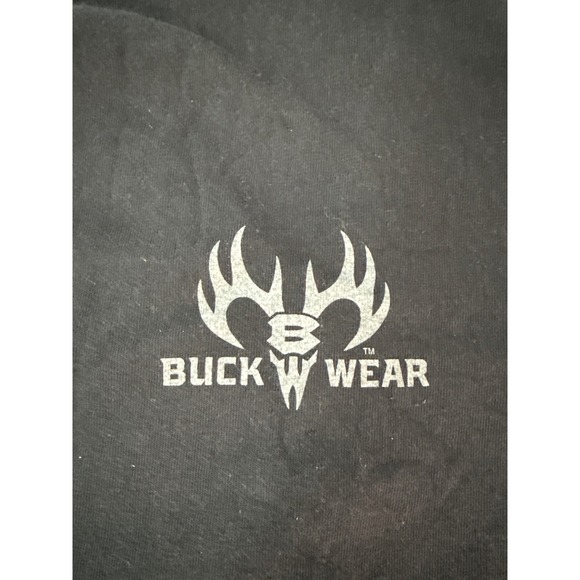 Buck Wear‎ Mens 2XL Black Graphic T-Shirt Deer Hunting Outdoors Short Sleeve - Picture 5 of 7